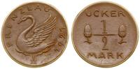 1/2 marki 1921, Miśnia, biskwit brązowy, 28.1 mm
