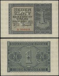 1 złoty 1.03.1940, seria B, numeracja 7616418, m