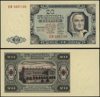 20 złotych 1.07.1948, seria EM, numeracja 608710