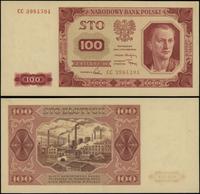 100 złotych 1.07.1948, seria CC, numeracja 39843