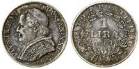 1 lir 1867 R, Rzym, XXII rok pontyfikatu, patyna