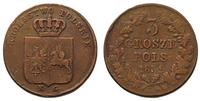 3 grosze 1831, Warszawa, zniszczone, wyłuszczeni