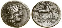denar 117–116, Rzym, Aw: Głowa Romy w hełmie w p