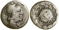 denar 127 pne, Rzym, Aw: Głowa Romy w hełmie, w 