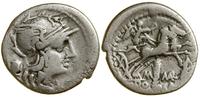 denar 134 pne, Rzym, Aw: Głowa Romy w hełmie w p