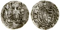 denar (ok. 1323–1333), Aw: Władca siedzący na tr
