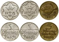zestaw: 3 x 5 fenigów 1923, 1928, 1932, Berlin, 