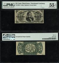 25 centów 3.03.1863, podpisy Colby i Spinner, ug