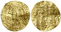 dukat 1595, złoto, 3.44 g, pogięty, Fr. 249, Del