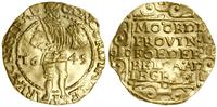 dukat 1645, złoto, 3.42 g, pogięty, Fr. 284, Del