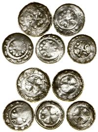 zestaw 5 x denar krzyżowy X/XI w., srebro, razem