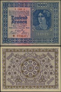 1.000 koron 2.01.1922, seria 1225, numeracja 073