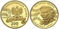 200 złotych 1999, Fryderyk Chopin, złoto 15.54 g