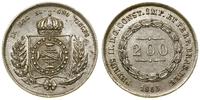 200 reis 1863, Rio de Janeiro, srebro próby 917,