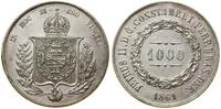 1.000 reis 1861, Rio de Janeiro, srebro próby 91