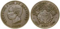 10 centymów 1860, Bruksela, brąz, miejscowa paty