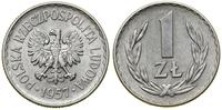 1 złoty 1957, Warszawa, aluminium, rzadki roczni