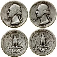 Stany Zjednoczone Ameryki (USA), zestaw: 5 centów, 2 x 10 centów, 2 x 25 centów, 1943–1944