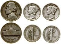 Stany Zjednoczone Ameryki (USA), zestaw: 5 centów, 2 x 10 centów, 2 x 25 centów, 1943–1944