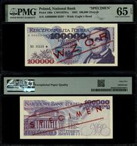 100.000 złotych 16.11.1993, czerwone ukośne "WZÓ