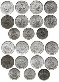 lot 11 monet, Warszawa, 3 x 10 groszy (1967, 196