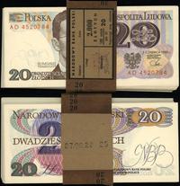 Polska, zestaw: 30 x 20 złotych wraz z banderolą NBP, 1.06.1982