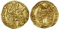 cekin (ducato) (1382–1400), Aw: Doża klęczący pr