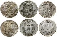 zestaw 3 monet, 2 stuivery 1717 (Fryzja Zachodni