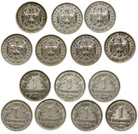 Niemcy, zestaw: 7 x 1 marka, 1933–1939
