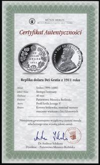 Niemcy, replika dolara Dei Gratia z 1911 roku