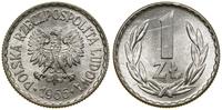 1 złoty 1966, Warszawa, aluminium, drobne smugi 