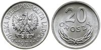 20 groszy 1971, Warszawa, aluminium, wyśmienite,