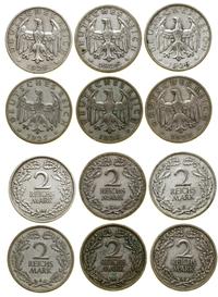Niemcy, zestaw: 6 x 2 marki, 1925–1926
