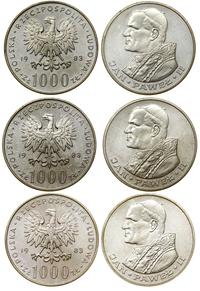 Polska, zestaw 3 x 1.000 złotych, 1983