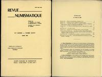 czasopisma, Revue Numismatique, tome XXIV, Paryż, 1982, ISSN 04848942