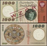 1.000 złotych 29.10.1965, czerwony ukośny nadruk