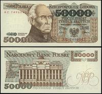 50.000 złotych 1.12.1989, seria AC, numeracja 74