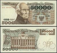 50.000 złotych 1.12.1989, seria AC, numeracja 39