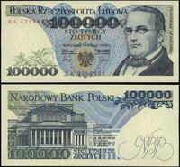 100.000 złotych 1.02.1990, seria BA, numeracja 8