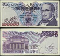 100.000 złotych 16.11.1993, seria AD, numeracja 