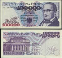 100.000 złotych 16.11.1993, seria AE, numeracja 