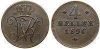 4 halerze 1826, rzadszy typ monety, AKS 26, Jaeg