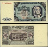 20 złotych 1.07.1948, seria HW, numeracja 407809