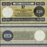 20 centów 1.10.1979, seria HN, numeracja 7644661