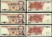 3 x 100 złotych 1.12.1988, serie RD, SZ, TD, raz