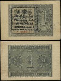 1 złoty 1.03.1940, seria A, numeracja 0099071, z