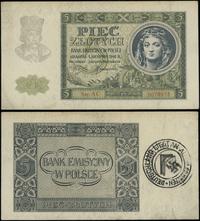 5 złotych 1.08.1941, seria AC, numeracja 5078973