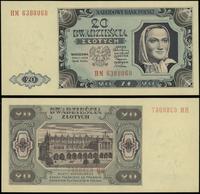 20 złotych 1.07.1948, seria HM, numeracja 638806