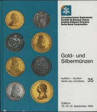 literatura numizmatyczna, Schweizerischer Bankverein, Gold- und Silbermünzen, Auktion 35, Zürich, 13..