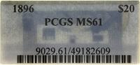 Stany Zjednoczone Ameryki (USA), 20 dolarów, 1896